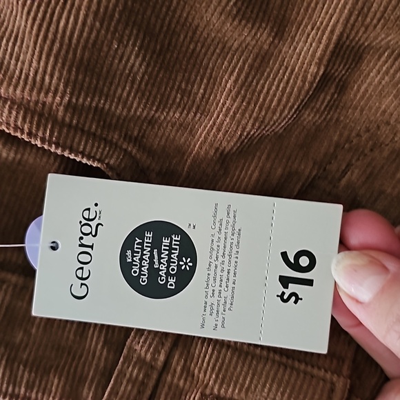 NWT George Corduroy Pants Sz7-8 - Picture 7 of 7